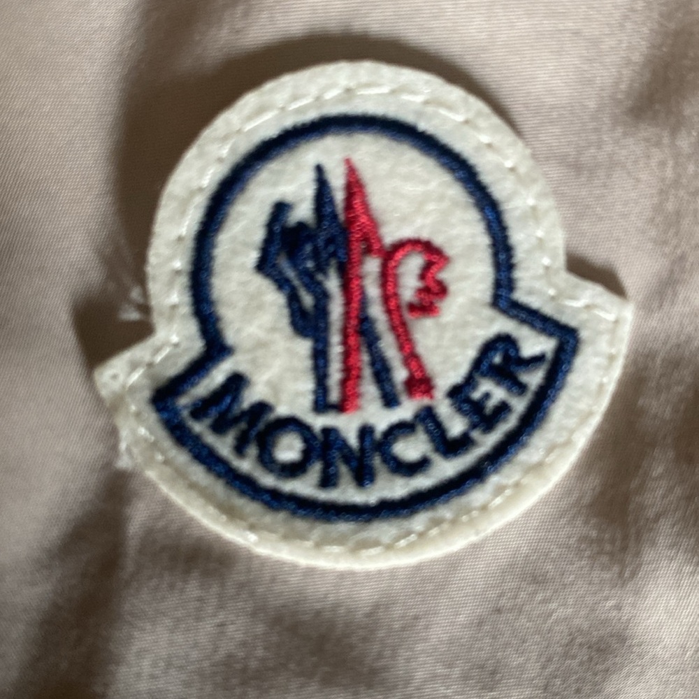 Moncler Tan lightweight windbreaker short style jacket size 3 Large VINTAGE